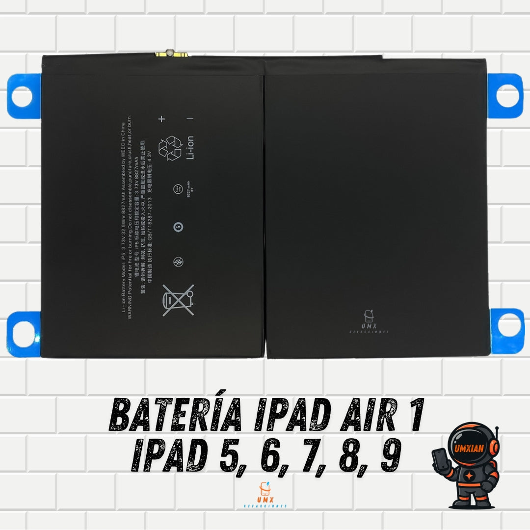 Batería iPad Air 1, iPad 5, 6, 7 y 8
